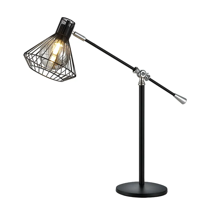 Quais são os materiais comuns para luminárias de mesa?